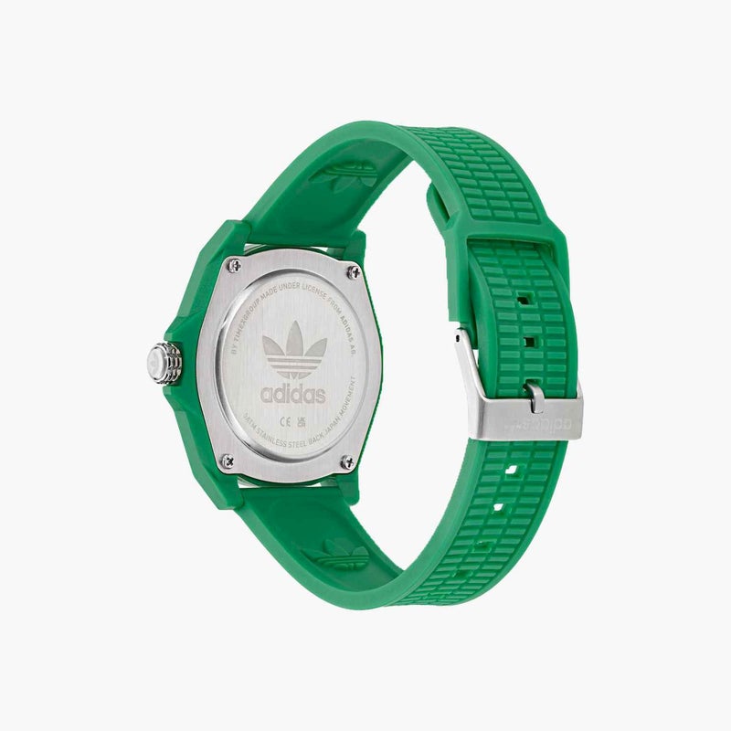 Adidas ساعة أنالوج خضراء بحزام بلاستيكي للأطفال - Image 3